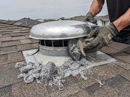 Cleaning Dryer Vent On Roof in North Port