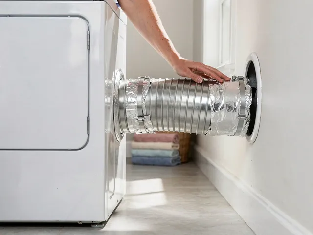 Professional dryer vent hose installation by North Port Dryer Vent Cleaning in North Port